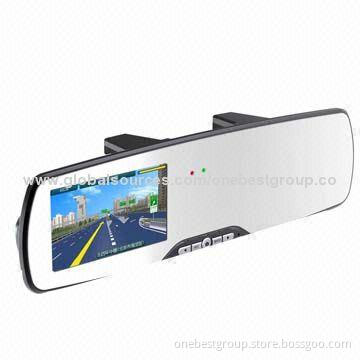 Car Rearview Mirror Camera with 4.3" HD Display Screen, Visible at Night, Up to 32GB Memory Card